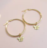 Mariposa 14kt Gold Hoop Earrings