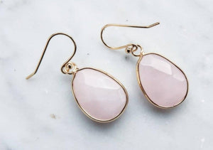 
                
                    Load image into Gallery viewer, Love Rose Quartz Earrings
                
            