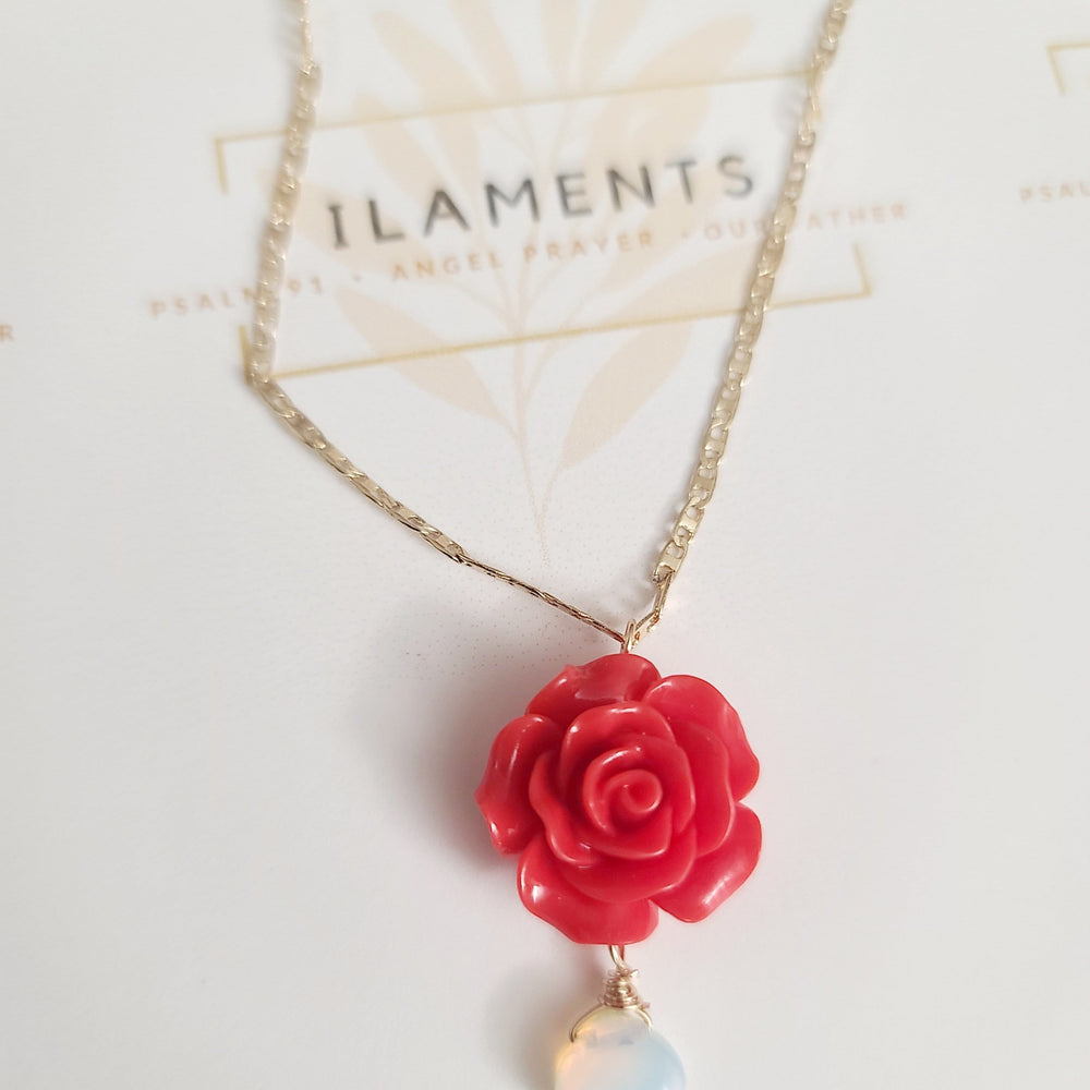 
                      
                        Opalite Rose Necklace
                      
                    