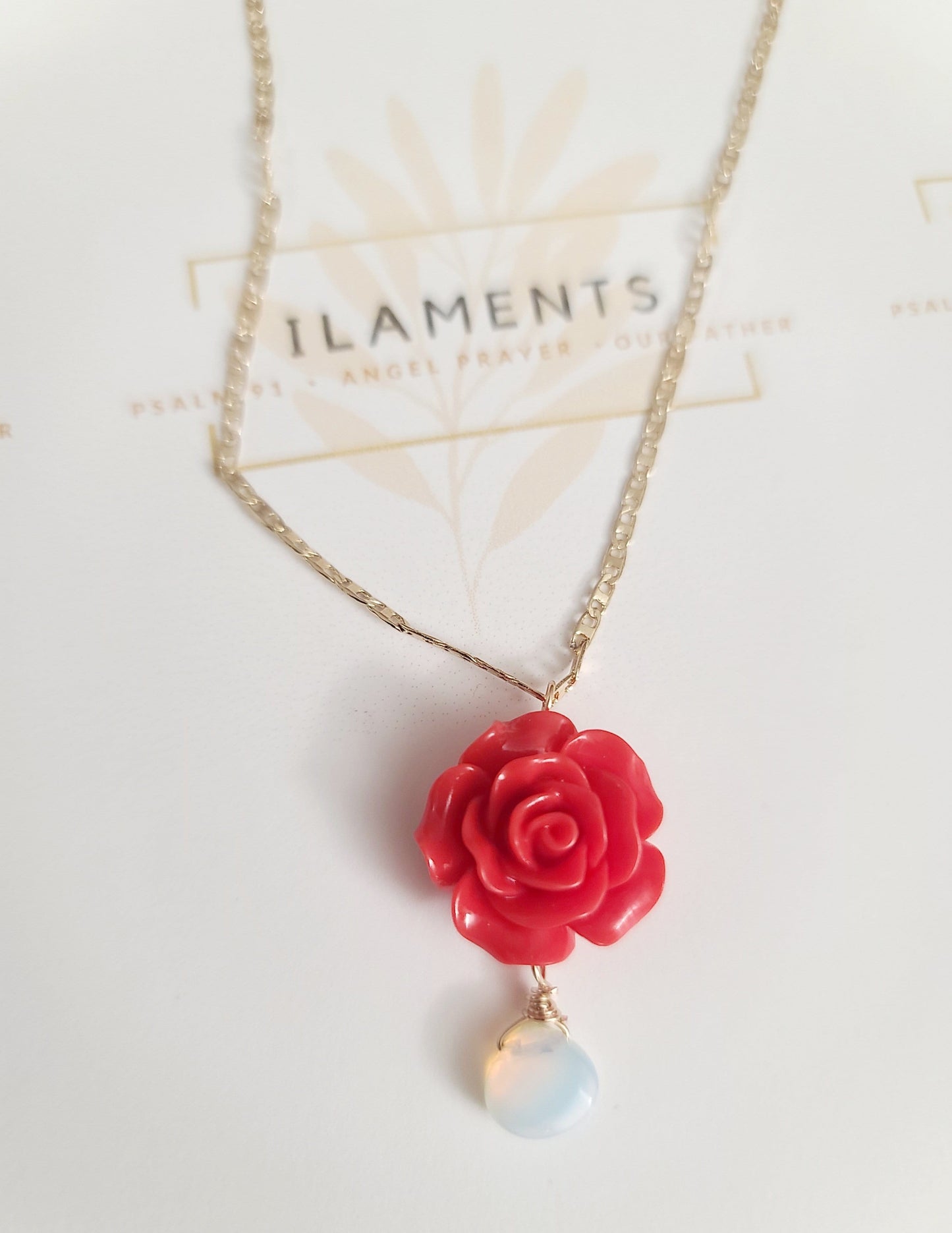 Opalite Rose Necklace