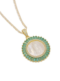 Virgen Mother of Pearl Necklace ilaments Jewelry