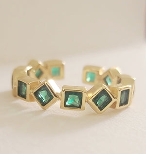 
                
                    Load image into Gallery viewer, Emerald Eternity Band
                
            