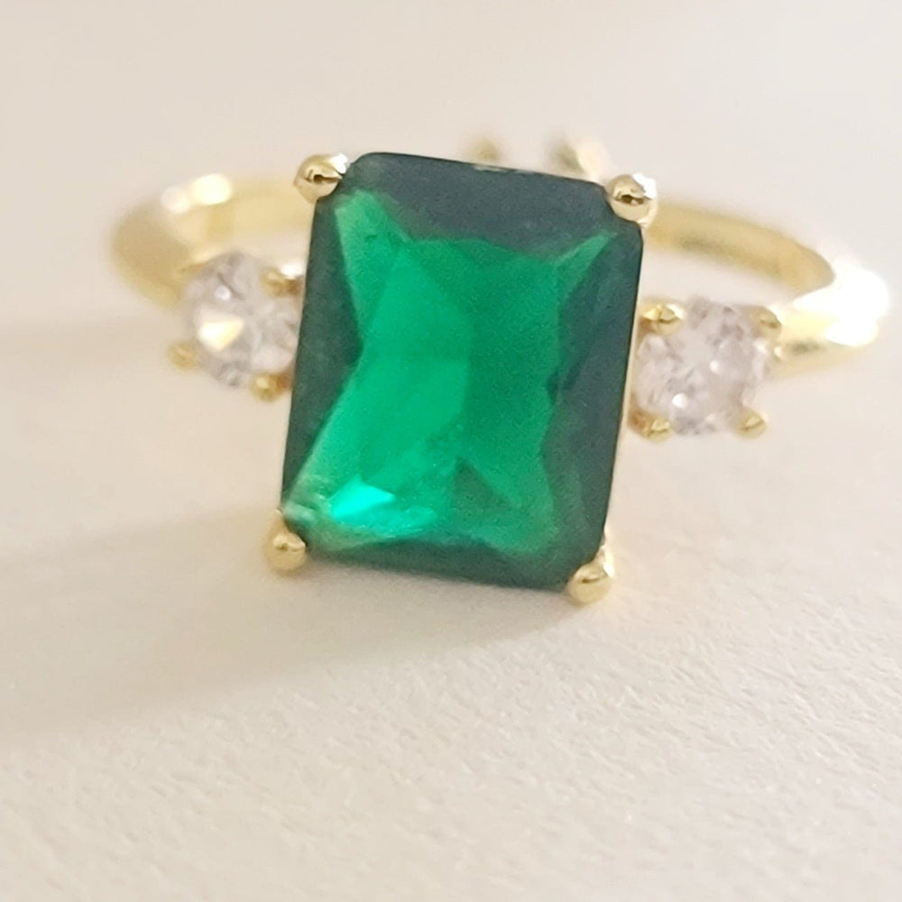 
                      
                        Emerald Crystal Ring Stack
                      
                    