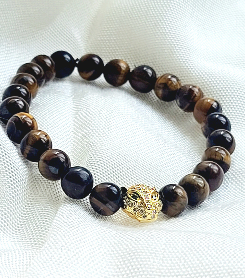 Panther Tigers Eye Bracelet