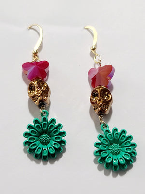Muertos y Mariposa Earrings