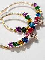 Flores de Muertos Hoop Earrings