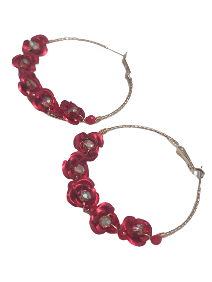 Rosa Fiesta Hoop Earrings