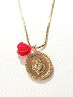 Sacred Heart Charm Necklace
