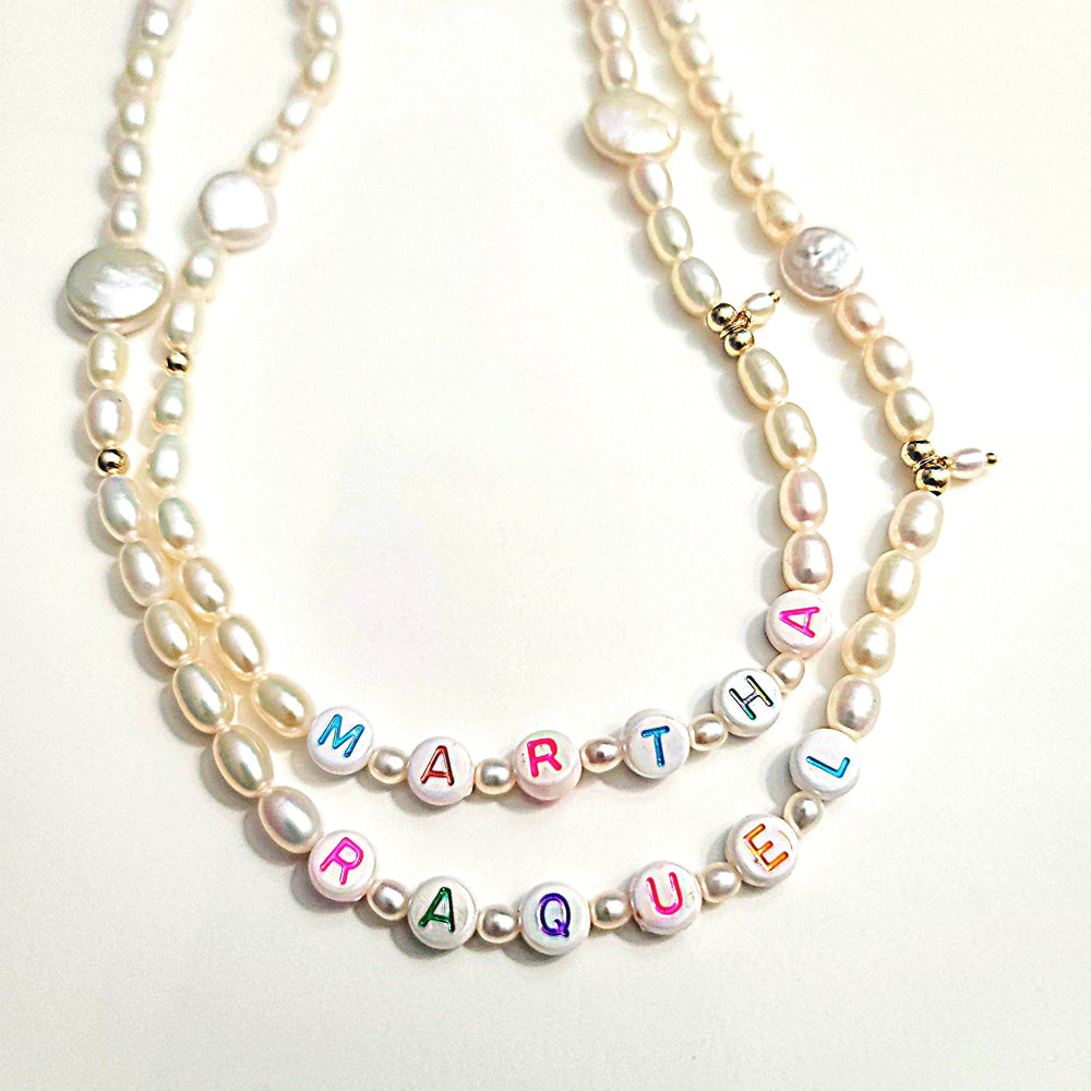 
                      
                        Custom Pearl Name Necklace
                      
                    