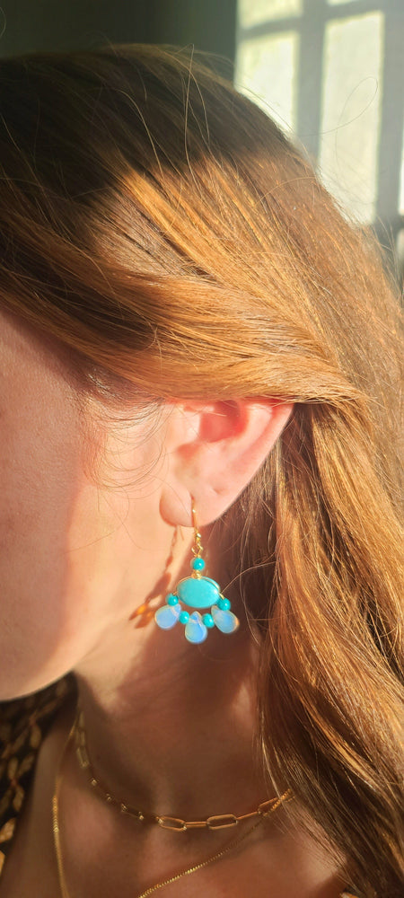 Opalite Turquoise Xochitl Earrings