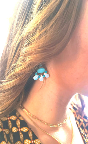 Opalite Turquoise Xochitl Earrings