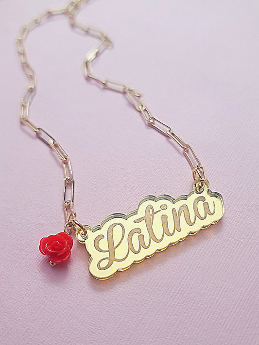 Latina Paperclip Necklace