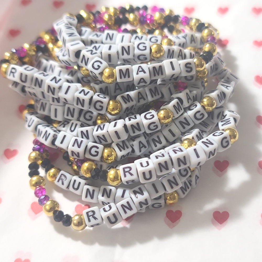 Running Mamis Word Bracelet