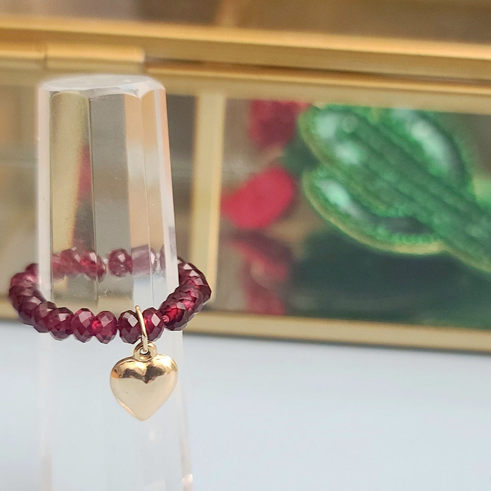 
                      
                        I Heart You Garnet Ring
                      
                    