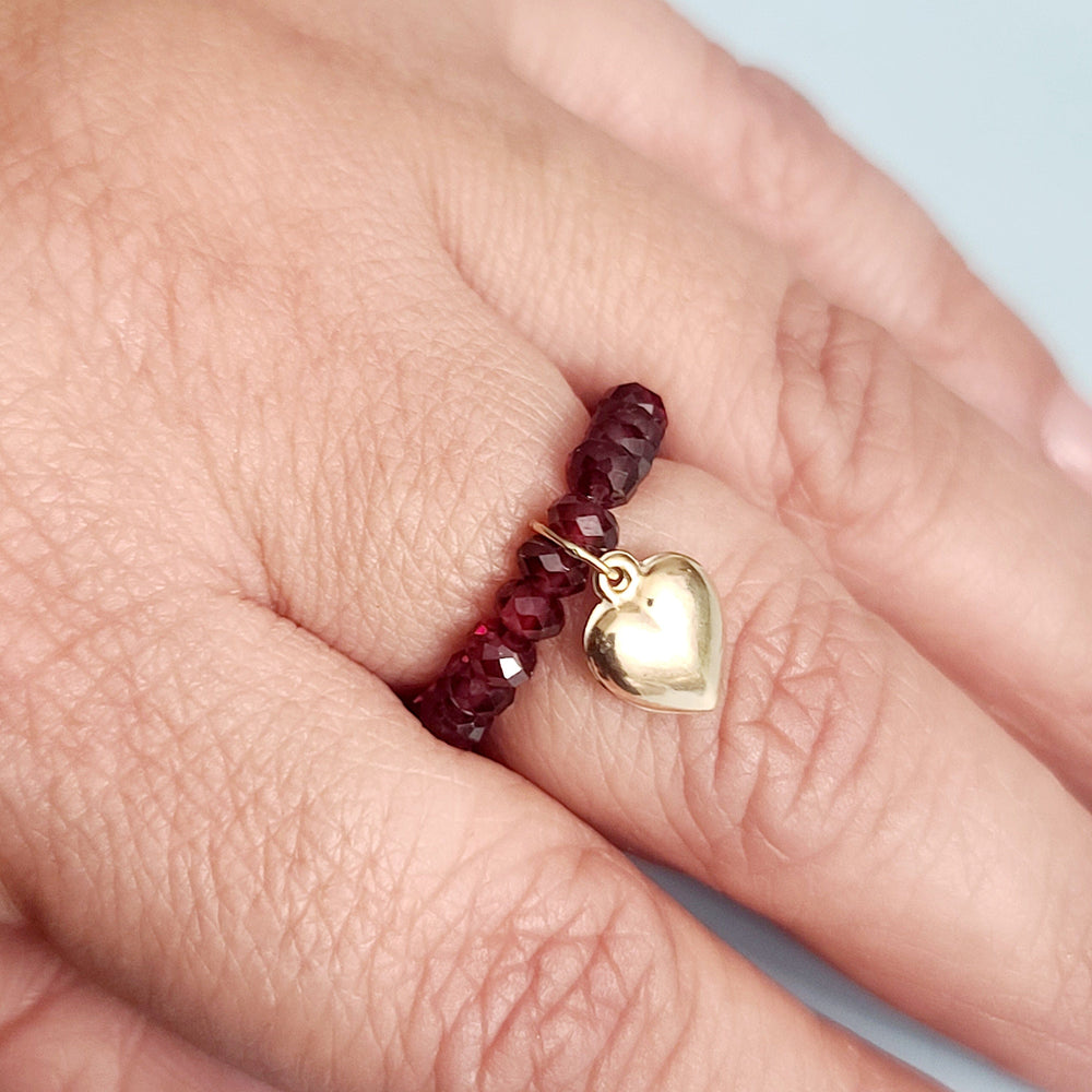 
                      
                        I Heart You Garnet Ring
                      
                    
