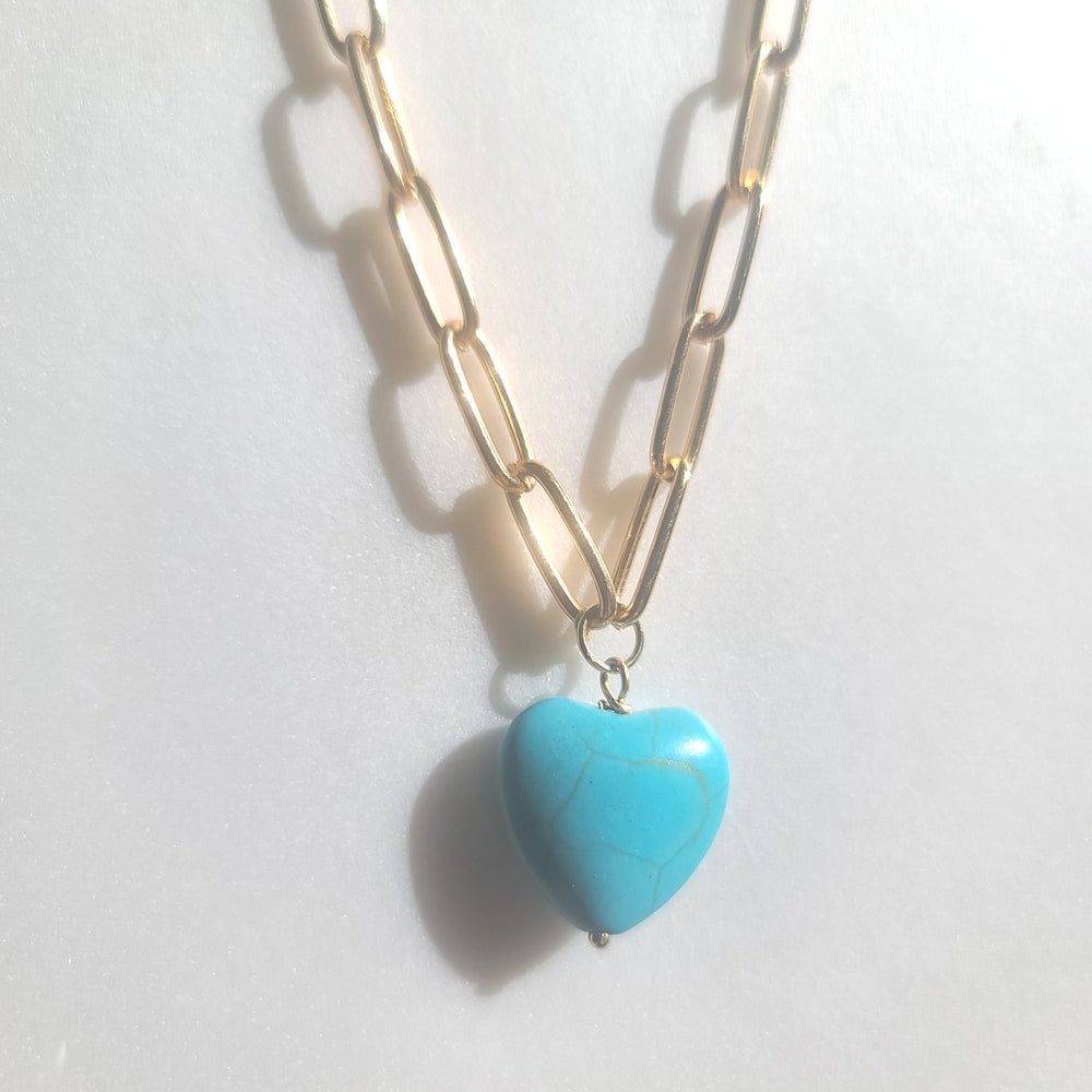 
                      
                        Turquoise Heart Breaker Necklace
                      
                    