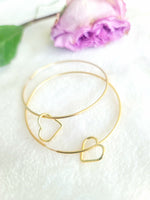 Two of Hearts Hoop Earrings