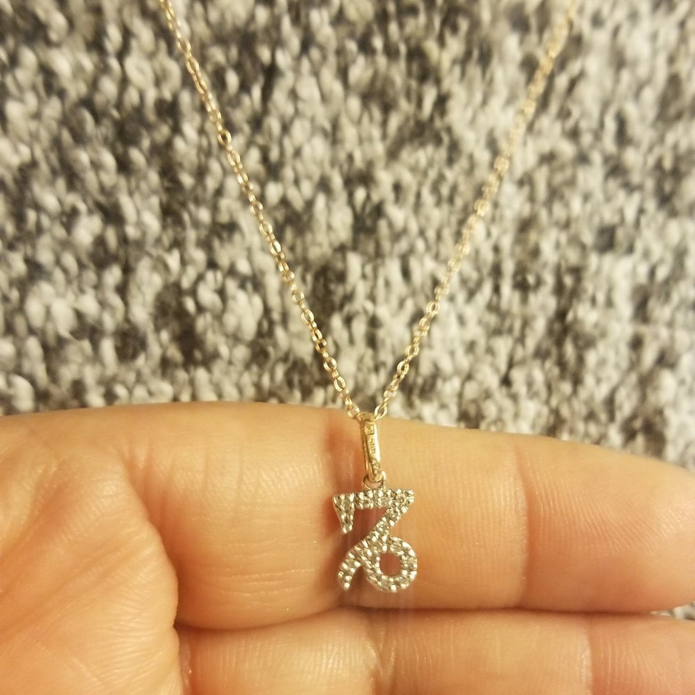 
                      
                        Zodiac 14kt Gold Cz & Diamond Necklace
                      
                    