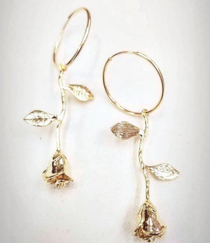 Rosa Drip 14kt Gold Fill Hoop Earrings