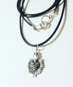 Sacred Heart Leather Necklace