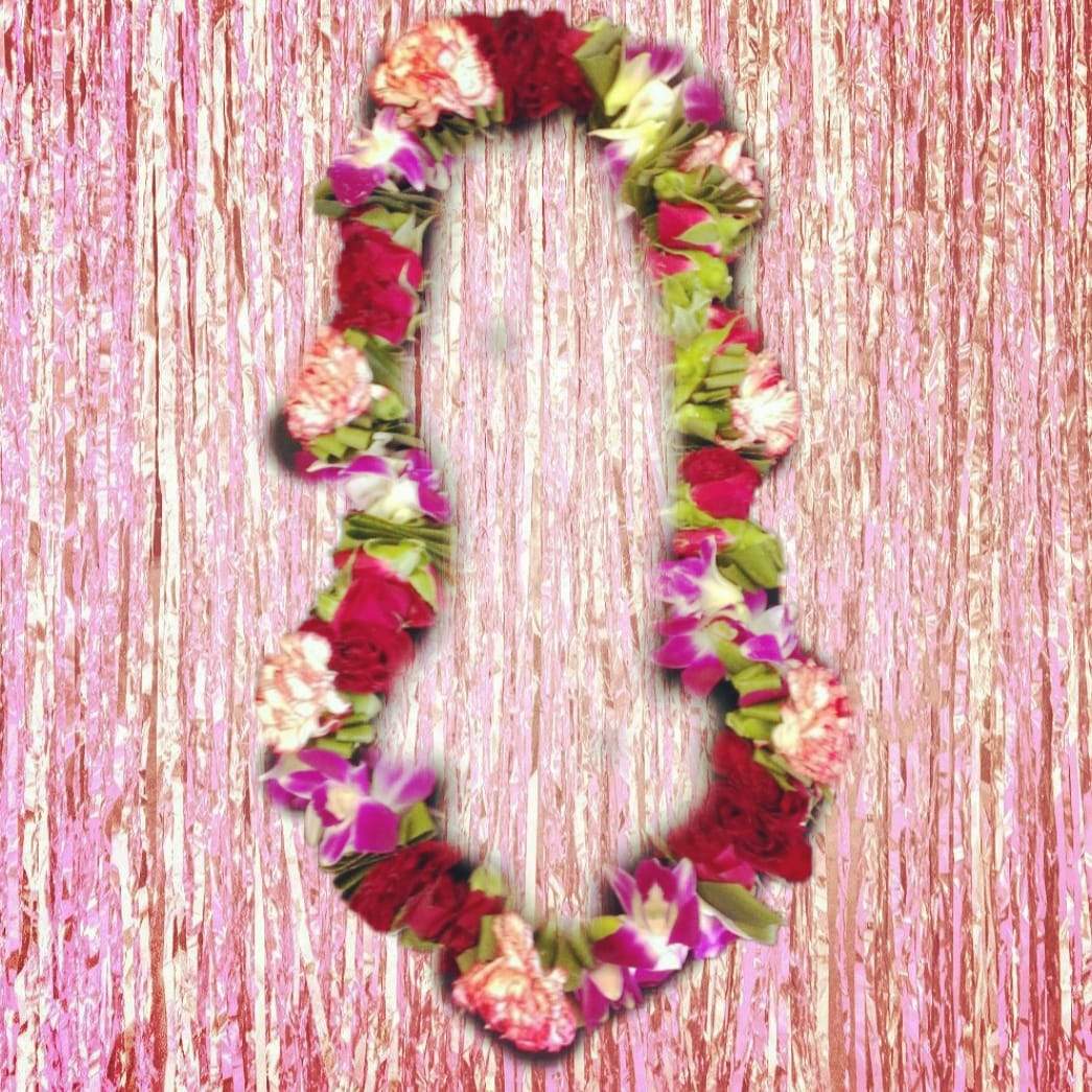 Orchid & Rose Carnation Leis
