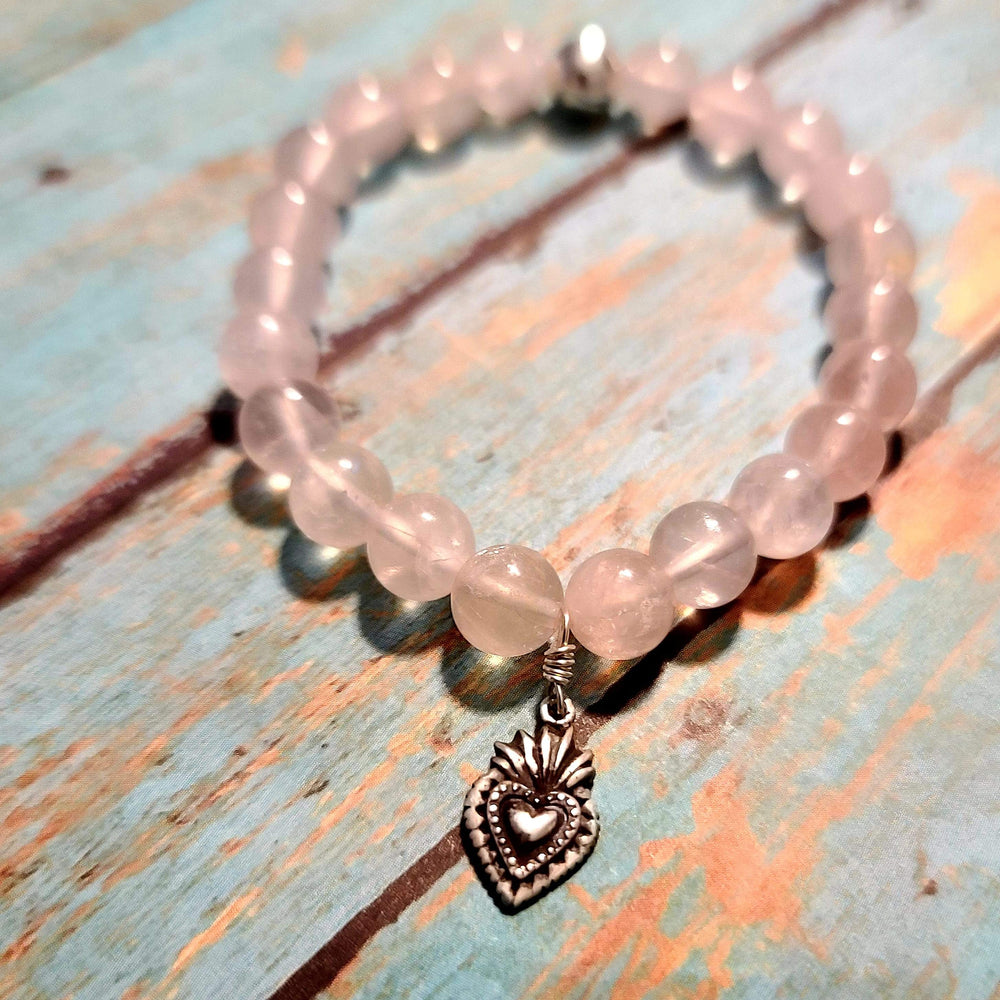 Milagro Heart Rose Quartz Bracelet