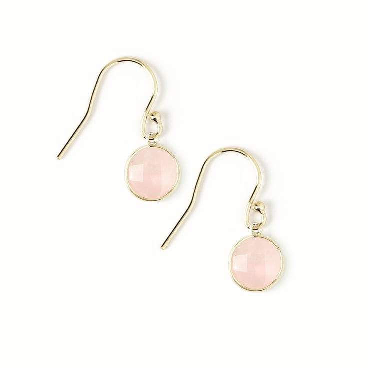 Rose Quartz Faceted Earrings