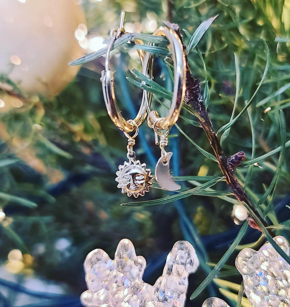 Sol y Luna Hoop Earrings