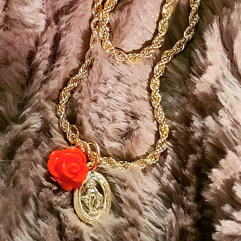 
                      
                        Virgen de Guadalupe Rope Chain Necklace
                      
                    