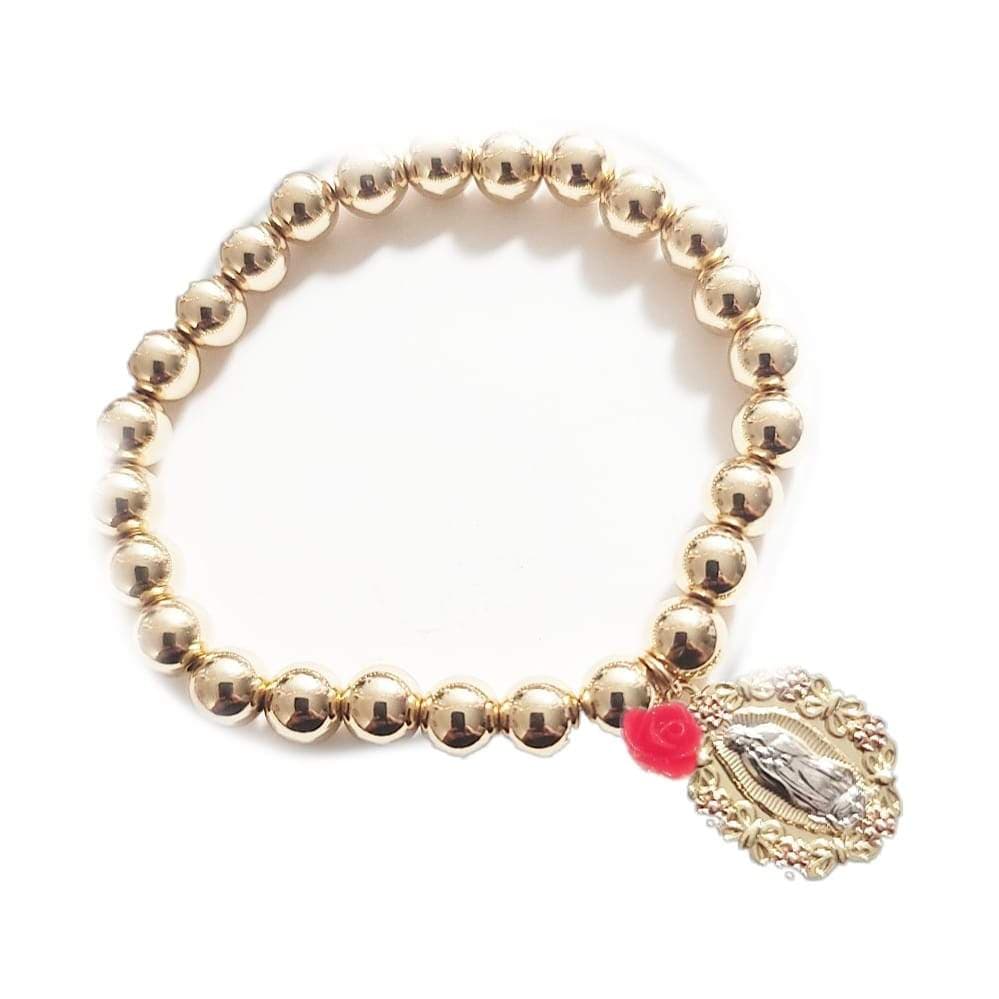 Virgencita Gold Bead Bracelet