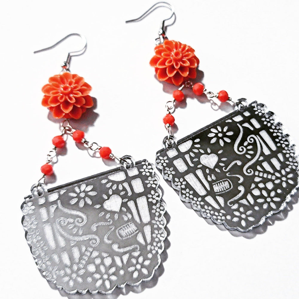 Papel Picado Cempasuchil Earrings