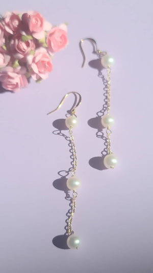 
                
                    Load image into Gallery viewer, Pearl Dangle Earrings
                
            
