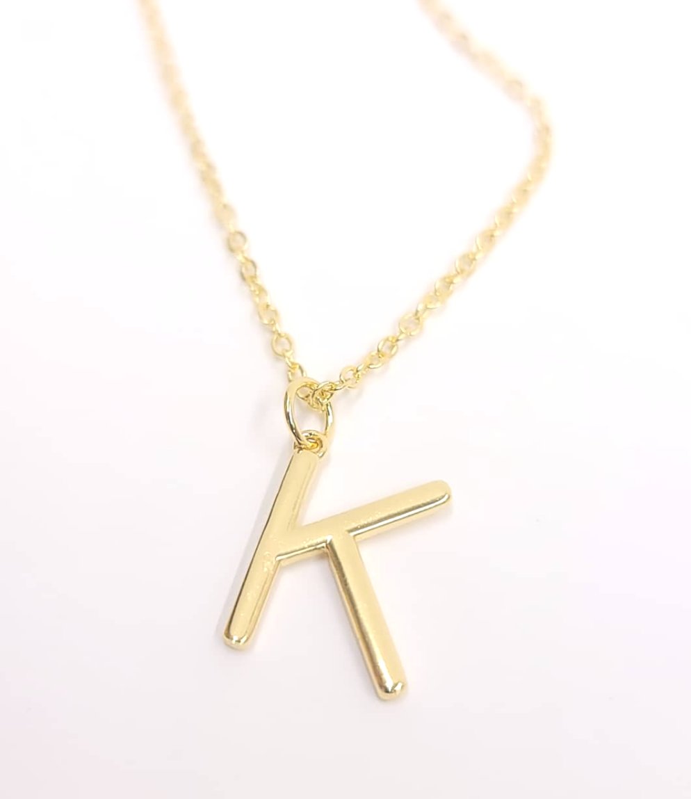 Block Letter Initial Necklace
