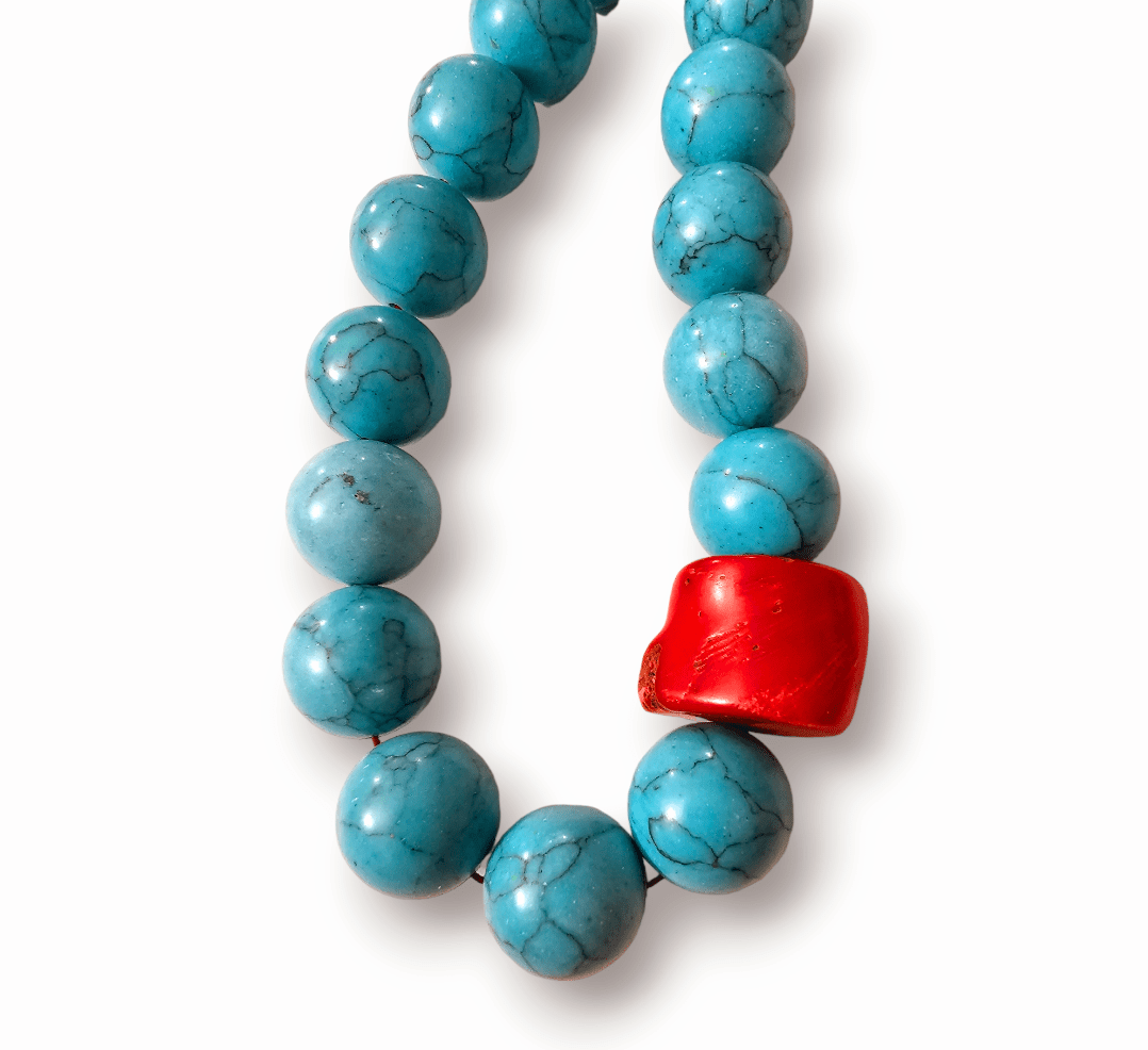 Turquoise Coral Bubble Necklace