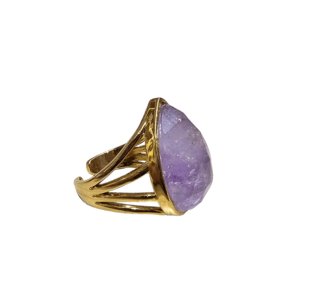 Goddess Amethyst Crystal Ring