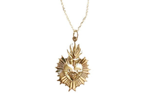 Sacred Heart Gold Necklace