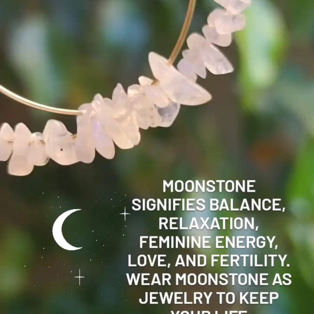 Moonstone Hoop Earrings
