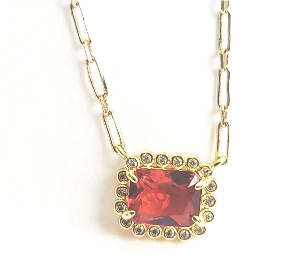 
                
                    Load image into Gallery viewer, Ruby Crystal Necklace
                
            