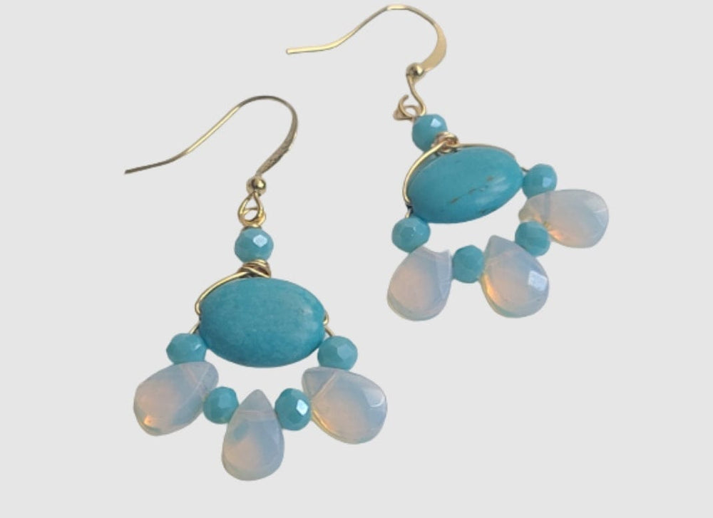 Xochitl Turquoise Opalite Earrings