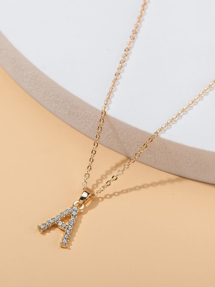 
                      
                        Pave Cz Initial Necklace
                      
                    